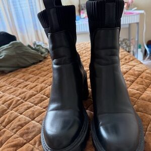 Zara Black Combat & Moto Boots